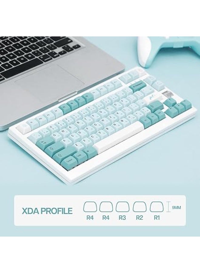 EPOMAKER Iceberg 126 Pcs PBT XDA Profile Keys with Japanese Hiragana for Mechanical Gaming Keyboard, ANSI Layout Compatible with Cherry Gateron Kailh Otemu MX Structure - Image 3